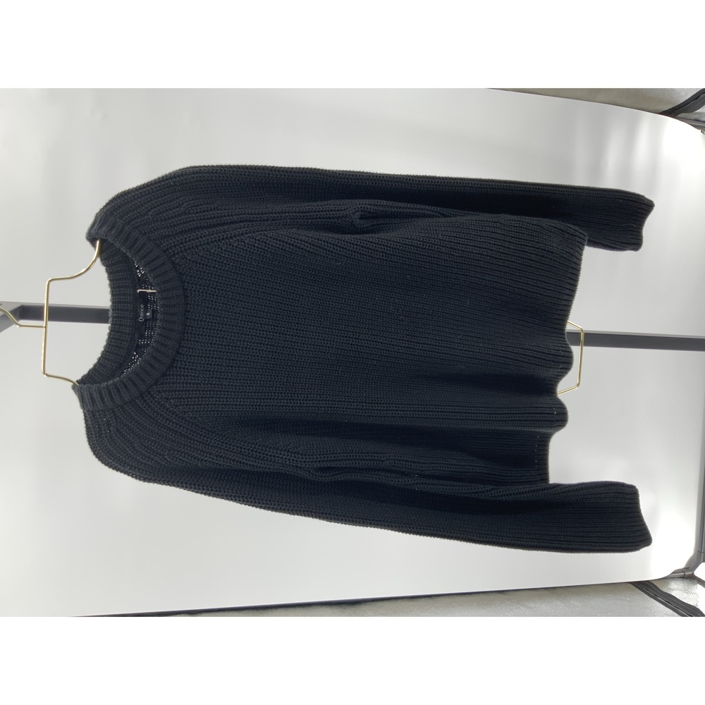 Quince 100% Organic Cotton Fisherman Crew Sweater Black S NEW